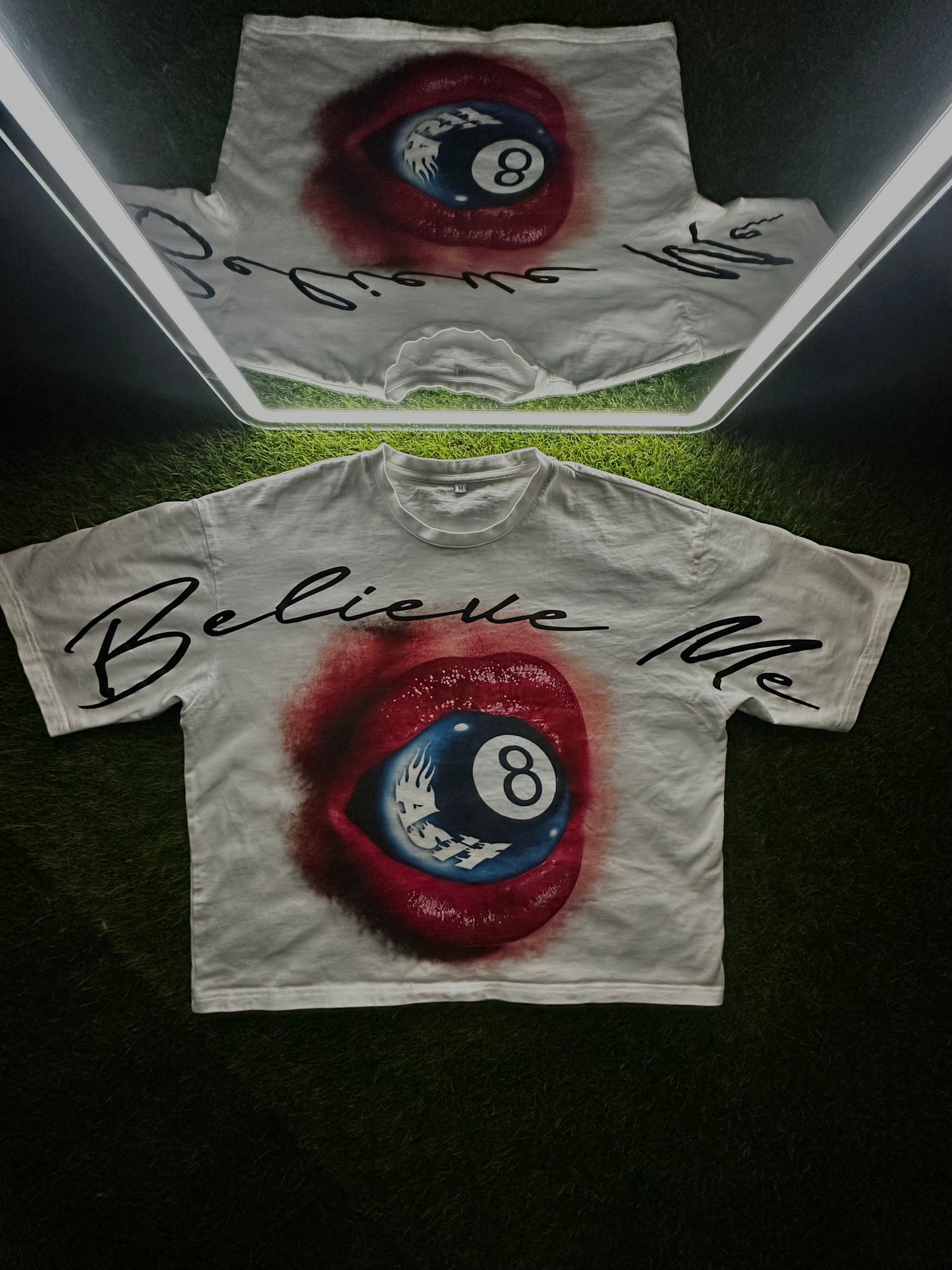White "Believe Me" Tee